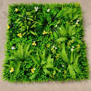 Plante en bois mur gazon artificiel décoration gazon mur panneaux de toile de fond faux aménagement paysager <span class=keywords><strong>haie</strong></span> clôture feuilles vertes Greenleaf - Product Image 4