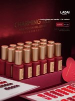 OUBOLI 2025 – Kit de 36 Gels Ongles Rouge Série LED UV Longue Durée Sans HEMA Sans TPO Non Toxique pour Salon de Manucure Vente en Gros