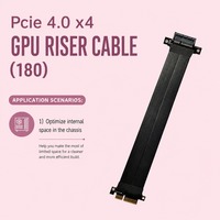 Cable de Extensión para Tarjeta Gráfica PCIe 4.0 X4 de Múltiples Capas, 16GB/s, con Protección EMI, Montaje Vertical, Optimización del Flujo de Aire del PC