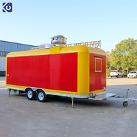 CAMPTRL Remorque alimentaire BBQ Pizza, Cuisine commerciale grillée, Camion de restauration pour burgers, frites, hot-dogs et snacks, à vendre aux États-Unis et en Europe
