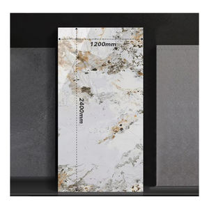 Material de construcción de moda Mesa blanca sinterizada 1200*2400 piedra de losa texturizada de oro búlgaro para <span class=keywords><strong>fondo</strong></span> de pared de TV - Product Image 1