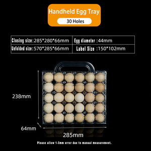 Cajas de Plástico PET Tipo Blister para Huevos de Gallina, 28/30 Unidades, Portátiles, Transparentes, Personalizables, para Supermercados y Granjas - Product Image 5