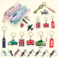Nuevo Llavero de PVC 2D con Diseño del Big Ben de Londres, Personalizado para Recuerdo de Viaje por el Reino Unido, Regalo Turístico, Colgante para Bolsa, Llaveros