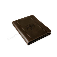 Porte-documents personnalisé à fermeture éclair en cuir PU, format A4/A5, avec logo sur mesure, idéal pour cartes et documents professionnels