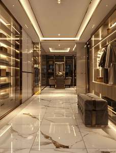 Meubles de vestiaire modernes personnalisables avec portes en verre, armoires pour chambre à coucher, hôtel, salon, maison, appartement, villa - Product Image 2