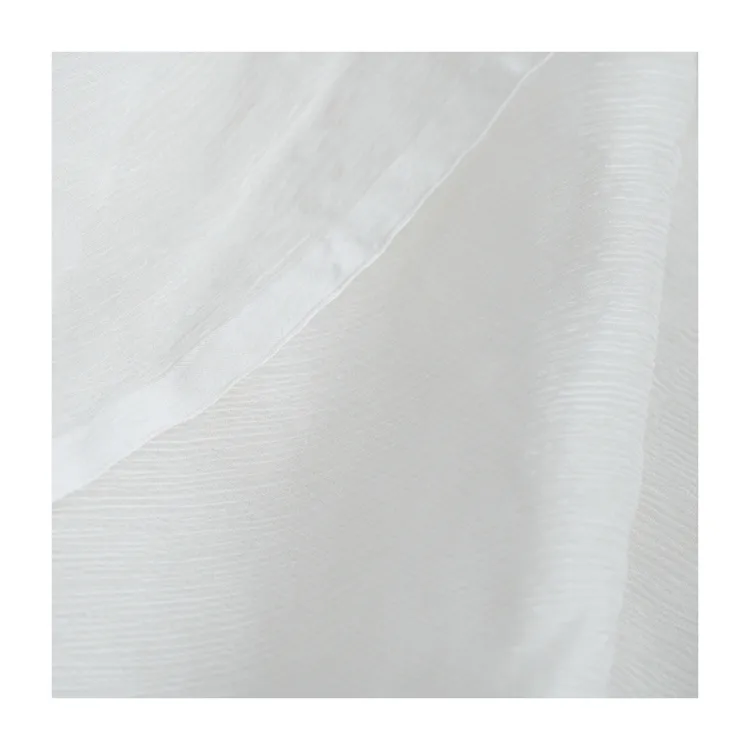 Doğal beyaz 100% ipek kumaş 5mm müslüman kadın bez için 108cm ipek krep kumaş
