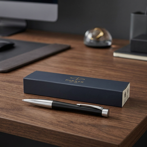 Penna a Sfera Parker Urban Elegante in Metallo, Inchiostro Blu, Corpo in Acciaio, Modello 106489-3, per Regalo, Serie Promozionale - Product Image 3