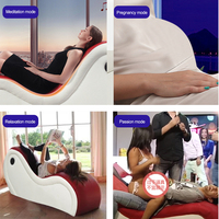 Échantillon gratuit Ensemble de lits pour faire l'amour Meubles de salon relaxants Chaise de yoga et couchage en cuir PU pour couple