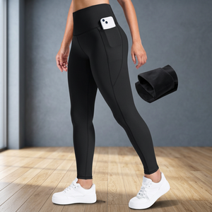 Leggings en Spandex/Elasthanne de Haute Qualité, Longueur Intégrale, Taille Mi-Haute Élastique, Écologiques, Respirants, Effet Ventre Plat, Légers, MOQ - Product Image 3