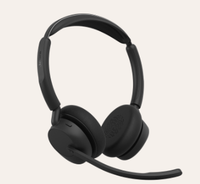 Casque de bureau sans fil Evolve3 45 Mono avec micro à perche réglable ClearVoice et adaptateur Link390