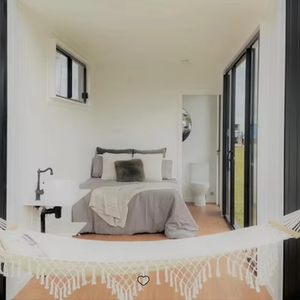 Conteneur maritime en acier 20HQ 40 pieds, appartement/hôtel <span class=keywords><strong>studio</strong></span> avec 1 toilette, panneau sandwich respirant, design postmoderne - Product Image 3