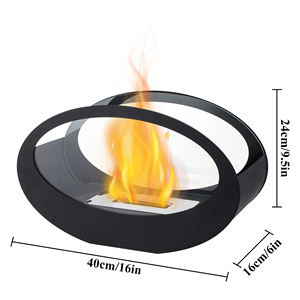 Elegante da tavolo ovale camino pulito <span class=keywords><strong>bioetanolo</strong></span> camino decorativo ristorante Bar camino portatile per interni esterni - Product Image 6