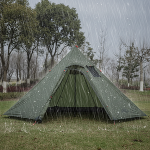 Tenda Panas Portabel <span class=keywords><strong>3.2</strong></span>*3.2m dengan Lubang Kompor, Tenda Tipi Tahan Air untuk <span class=keywords><strong>2</strong></span>-3 Orang, Berkemah dan Berburu di Luar Ruangan - Product Image 6