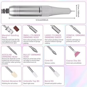 Máquina de manicura recargable para uñas acrílicas, pulido de gel, taladro eléctrico para uñas - 45000 RPM - Product Image 6