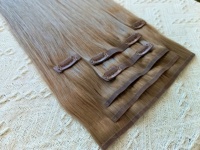Extensions à clips en cheveux humains brésiliens Remy, double trame machine, invisibles, sans couture, double tirage, pointes épaisses, aspect naturel