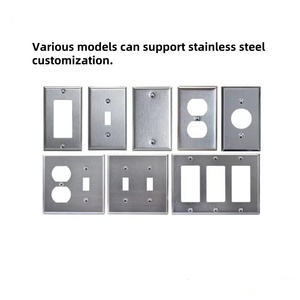 Good Quality Double Position Stainless Steel Wall <strong>Switch</strong> Panel 2 Gang Thermoplastic Screwless Wall Plate Cover - Product Image 5