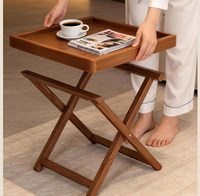 Table basse pliante moderne en bois massif, portable, pour extérieur et salon, mini, Cyber Celebratory