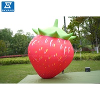 Modèle de fruit simulé sculpture de fraise gonflable ballon publicitaire fraise gonflable