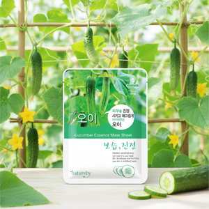 NATUREBY 23g Pack de feuilles de voyage pour le visage Produit hydratant pour les soins à domicile pour le visage et le cou infusé de concombre fabriqué en Corée CEJ - Product Image 2
