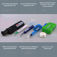 Kit de nettoyage de fibres optiques neuf, un ensemble comprenant un stylo de nettoyage SC/LC, des bâtonnets de nettoyage de cassette de fibres optiques 2,5 mm