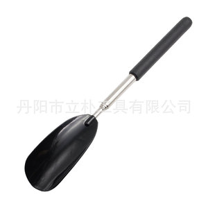 Adjustable Long Handle Shoe Horn Stainless Steel Telescopic Black For Elderly And Pregnant Women Home Use - Product Image 1