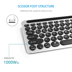 Combo de Teclado y Ratón Inalámbrico Silencioso con <span class=keywords><strong>Bluetooth</strong></span>, Recargable, Ultra Delgado, Tamaño Completo, 99 Teclas, con Teclado Numérico - Product Image 4