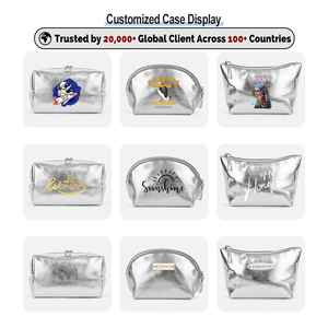 Wholesale Custom Large Waterproof Zipper <b>Case</b> <b>Cosmetic</b> Bag Logo Portable Women's Travel Storage PU Material Eco-Friendly - Product Image 3