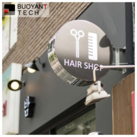 Enseigne lumineuse LED personnalisée pour salon de coiffure, étanche, pour extérieur, publicité, boîte à lumière