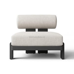 Ensemble <span class=keywords><strong>de</strong></span> meubles <span class=keywords><strong>de</strong></span> patio d'extérieur FERLY Modernism, <span class=keywords><strong>chaise</strong></span> longue sans accoudoirs en aluminium à assise profonde pour parc, avec tailles et couleurs personnalisables - Product Image 1