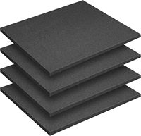 Feuilles de mousse de polyuréthane noire, inserts en mousse découpables |   Coussinets en mousse élastique pour emballage, 16x12x1,5 pouces, pour la protection des appareils photo
