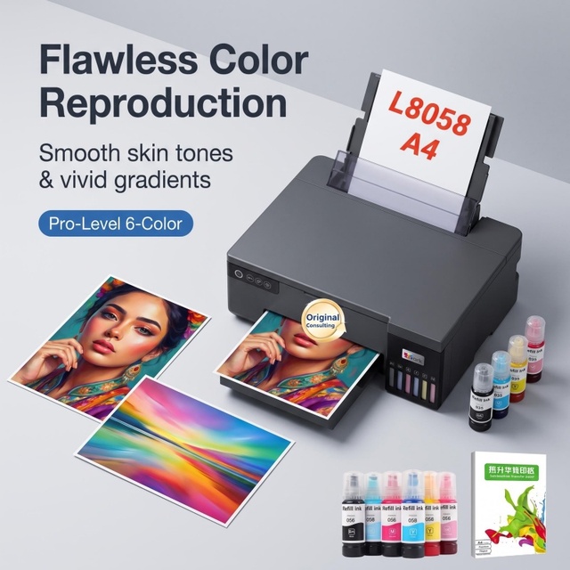 New Arrival 6 Color EcoTank A4 L8050 Flatbed DTF Printer Inkjet Impresora De Sublimation epson Compatible With L3358 Printer