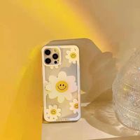 Funda de teléfono con soporte de flores de dibujos animados, carcasa de silicona anticaída para iPhone 13 13PRO11 11promax, novedad de 2022