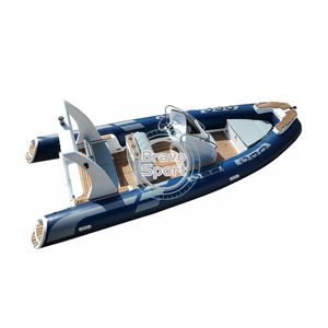 Bateau pneumatique de sauvetage de luxe à coque en fibre de verre de 5,8 m, avec plancher en <span class=keywords><strong>EVA</strong></span> imitation teck, en Hypalon/PVC - Product Image 1