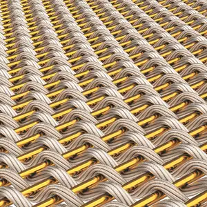 High Quality Stainless Steel Metal Partition Steel Rope Mesh Wire Rope Mesh Building Material Metal Mesh