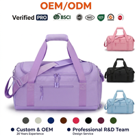 Sac de voyage personnalisé avec logo, sac de sport avec compartiment à chaussures, sac de sport Oxford imperméable pour le fitness, le yoga, vente en gros