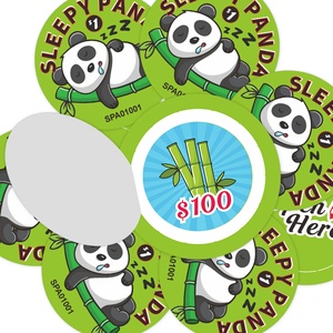 Tarjetas de diseño ganadoras personalizadas, papel estucado, impresión digital, acabado brillante/mate, tiradores circulares, boletos de juego - Product Image 1