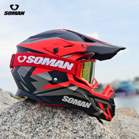 Casque de moto tout-terrain ATV Motocross Dirt Bike MX Downhill Off-Road MTB Orange Rouge Argent VTT Casque de motocross pour adulte