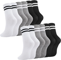 Usine de fabrication de chaussettes, chaussettes de sport rayées en coton personnalisées de haute qualité avec logo