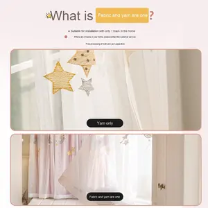 <span class=keywords><strong>Chambre</strong></span> d'enfant filtrant la lumière intimité <span class=keywords><strong>rideau</strong></span> transparent dessin animé fille garçon baie vitrée cloison en bois rideaux muraux cantonnières - Product Image 3