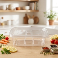 Boîte d'emballage en plastique jetable de qualité alimentaire pour gâteaux carrés et contenants de chewing-gum avec estampage en relief, épaisseur 0,38 mm
