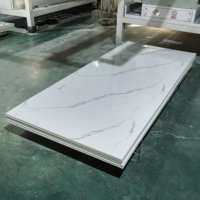 Panneau PVC Effet Marbre Brillant Anti-Moisissure Étanche pour Cuisine, Salle de Bain et Décoration Murale Intérieure