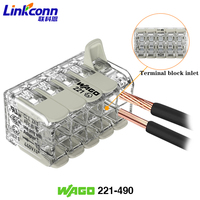Connecteur de fil antidéflagrant ATEX 4mm bornier de conducteur compact connecteur de fil Terminal Wagos connecteurs pour 221-490