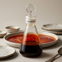 Capsanthine Alimentaire Soluble dans l'Alcool, Extrait Végétal, Concentration 1%, Pigment Naturel de Couleur Vive pour Conserves