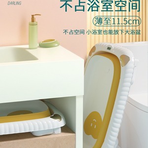 Extra Large Foldable <strong>Baby</strong> <strong>Bathtub</strong> With Lying Support <strong>For</strong> Newborns 0-12 Months Plastic Heart Shaped Design - Product Image 3