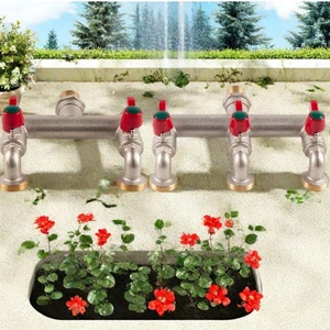 Distributeur de tuyau d'arrosage robuste en laiton, 2 voies, entrée 1/2 pouce et deux sorties 3/4 pouce, robinet distributeur à valve à bille pour tuyau de jardin - Product Image 5