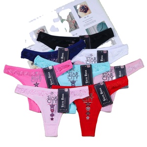 All'ingrosso a basso costo stampa da donna comodi mutandine di <span class=keywords><strong>cotone</strong></span> giovane ragazza donna biancheria intima pizzo carino <span class=keywords><strong>slip</strong></span> - Product Image 1