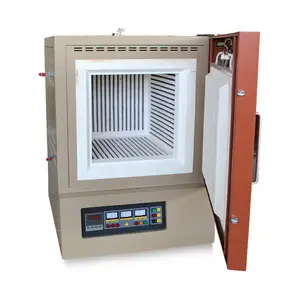 Horno de tratamiento térmico 1200c, horno de mufla de caja eléctrica, horno eléctrico de mufla para sinterización