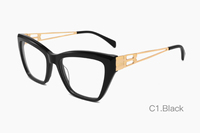 Monturas de Gafas de Acetato y Metal con Diseño Ojo de Gato, al por Mayor, de Primera Calidad