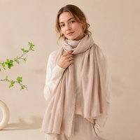 Châle à franges pour cils, Hijab musulman Bawal, Foulard uni pour femme