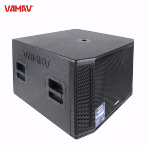 VAMAV Pro Audio VSP18 900W RMS Class D Caisson de basses en bois sablé de 18 pouces avec poignées de transport et entrée auxiliaire - Product Image 3